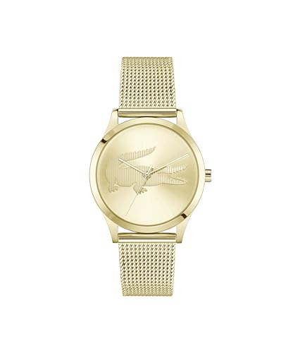 Reloj con Movimiento de Cuarzo de Tres Manecillas para Mujer Colección CROCODELLE con Correa de Malla de Acero Inoxidable de Color Dorado - 2001416