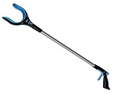 RMS 32 Inch Extra Long Grabber Reacher - Rotating Gripper - Mobility Aid Reaching Assist Tool, Trash Picker, Litter Pick Up, Garden Nabber, Arm Extension - Ideal for Wheelchair and Disabled (Blue)