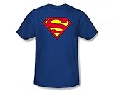 Superman - Classic Logo Adult T-Shirt In Royal Blue