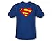 Superman - Classic Logo Adult T-Shirt In Royal Blue, Large, Royal Blue