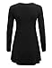 LL WT768 Womens Long Sleeve V Neck Trapeze Tunic XL BLACK