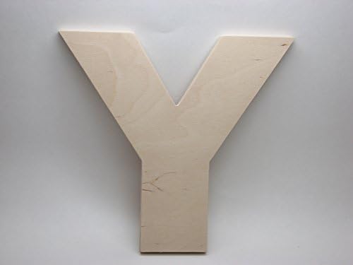 LetterWorx 8" Wooden Letter Y - Arial Font | Unfinished Baltic Birch Wood | 8 Inch Tall