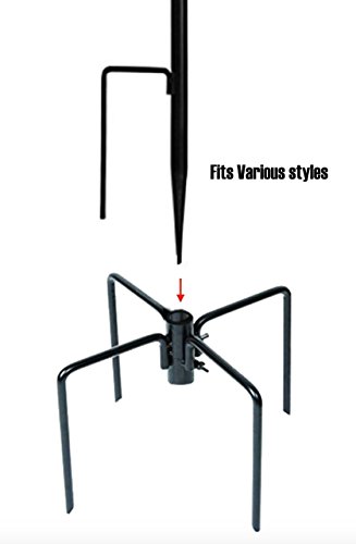 Rhino Tuff Products Bird Feeder Pole Stabilizer 4 Prong Base Bird