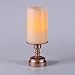 Flameless LED Battery operated Candles Ivory Color with Remote 24-hour Timer Function in Bronze Base - Set of 3