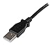StarTech.com 2m USB 2.0 A to Left Angle B Cable Cord, Black (USBAB2ML)