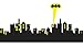 GOTHAM CITY SKYLINE Batman Decal WALL STICKER Home Decor Art C430, Samll