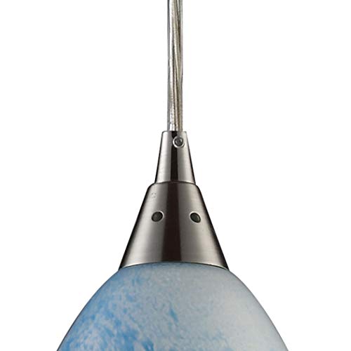 Elk 10077/1 Geologic 1-Light Pendant In Satin Nickel (Pattern may vary slightly) - Thumbnail 6