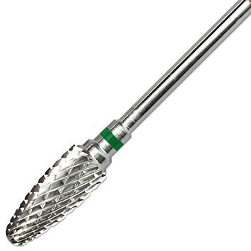 PANA Professional 3/32" Shank Size - Silver Flame Carbide Bit Coarse Grit - Nail Drill Bit for Dremel Machine