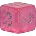 Polyhedral 7-Die Borealis Chessex Dice Set - Pink with Silver CHX-27404