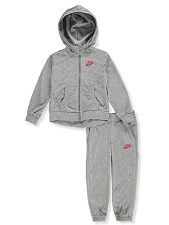 Nike Girls' 2-Piece Sweatsuit - Dark Gray Heather, 3t: Amazon.in: Clothing & Accessories