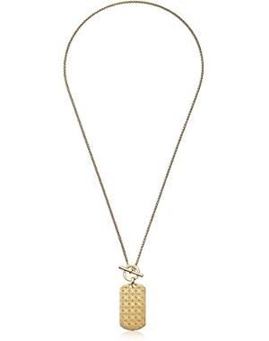 Monogram Dog Tag Pendant Necklace