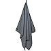 Microfiber Camping and Travel Towel, Ultra Fast Quick Dry Swim Towel, Gray/Brown, Large - 56