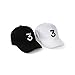 Embroider Hats Number 3 Cool Baseball Caps, Hip Hop Casquette, Adjustable sunbonnet Cotton Polo Style Low Profile Plain Caps, FREE, White