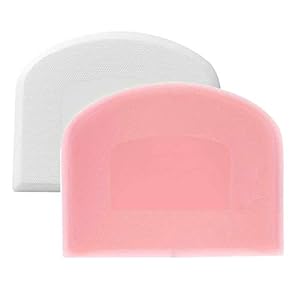 Set of 2 Dough Scrapers Bowl Scraper Plastic Pastry Bread Dough Cutter Flexible Cutter Chopper Home Kitchen Tools…