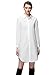 Neo-wows Women's Long Sleeve Solid Loose Cotton Straight Office Dress Size S White