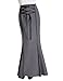 Belle Poque Women's Victorian Steampunk High Waist Ruffled Fishtail Mermaid Skirt BP447-2,Grey-bp447,Large