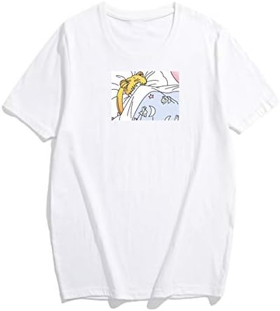 Nhiswsgt Sailor Moon Harajuku Graphic Tee Short Sleeve O-Neck Cute Women's T Shirt