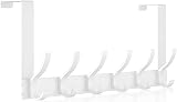 lmytdo Over Door Hook Heavy Duty Stainless Steel 12 Hooks 20kg Capacity view 1