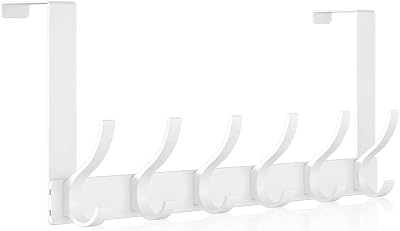 lmytdo Over Door Hook Heavy Duty Stainless Steel 12 Hooks 20kg Capacity