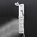 AKDY 51 In. 8-Jet Aluminum Shower Panel In Silver With Adjustable Rainfall Led ShowerHead Led handheld showhead Adjustable body spray jet Temperature Display & Tub spout Shampoo shelf Mirror