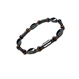 Men's Magnetic Hematite Tiger's Eye Bead Bracelet