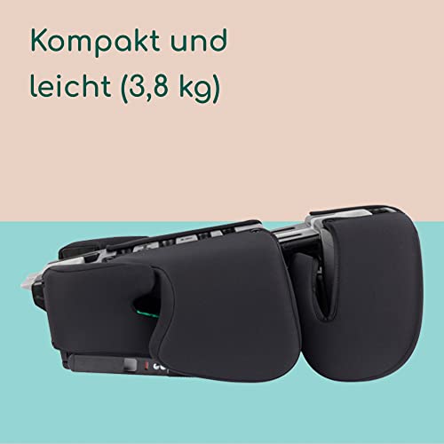 RoadFix i-Size, Kindersitzerhöhung mit Rückenlehne, 3,5–12 Jahre (100–150 cm), Isofix Kindersitz, Klappbar, Leicht (4,4 kg), 14 Kopfstützenpositionen, Gepolsterter Sitz, Black Mist