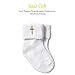 HAPIU White Boys Baptism Socks,Christening Socks with Cross Embroidery,0-6M