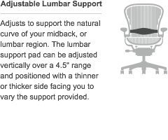 Herman Miller Classic Aeron Task Chair: Highly Adj w/Lumbar Pad - Tilit Limiter w/Seat Angle Adj - Fully Adj Vinyl Arms - Carpet Casters (Certified Refurbished) - Thumbnail 3