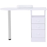 Murtisol Nail Table Reinforced Manicure Table Spa Station Beauty Salon Desk with Drawers Deluxe Model