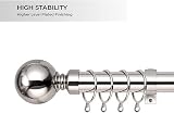 Aspire Homeware Brushed Silver Extendable Curtain Pole 70-120cm 28mm view 3