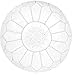 moroccan poufs Genuine Leather Pouf Ottoman Cover, footrest - Hassock Footstool with Storage for Living Room, Round pouffe poufs Poof, Poofy Ottoman - Bohemian Moroccan Decor - Unstuffed (White)