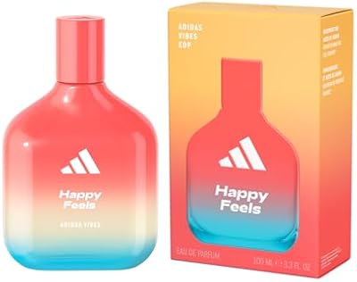 Vibes Happy Feels Eau de Parfum, fröhlicher, stimmungsaufhellender Unisex-Duft mit blumig-frischen Noten und natürlichen ätherischen Ölen, 100ml