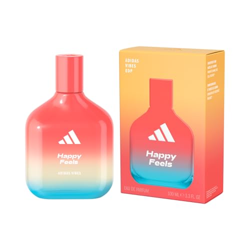 Vibes Happy Feels Eau de Parfum, fröhlicher, stimmungsaufhellender Unisex-Duft mit blumig-frischen Noten und natürlichen ätherischen Ölen, 100ml