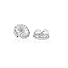 14k White Gold Earring Back Replacement Secure and Comfortable with Ear Locking Tension Grip Tight Nut (Small)