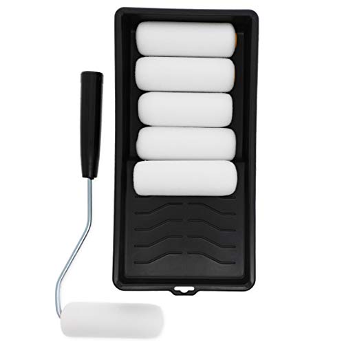 Paint Roller Cover Refills with Foam-Covered Ends (8 Pack)