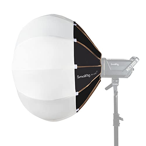 SMALLRIG Laternen Softbox 60cm/26 Zoll, Bowens Mount Softbox mit Klettverschluss Flexible Barndoor Typ für COB Video Light RC 120D/RC 120B/RC 220D/RC 220B und a
