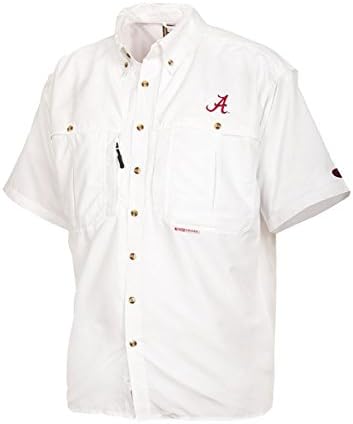 DRAKE CASUAL SHIRT ALABAMA WHITE S/S MD