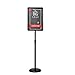 SCZS Sign Holder Stand 11x17 inch-Adjustable Floor Sign-Stand Holder-Poster Stand Snap Open Frame ,Signage Stand Display for Schools,Restaurants,Exhibition hall.（Black-1P）