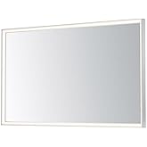 ET2 Lighting E42063-SN Bevel - 58W 1 LED Mirror-30 Inches Tall and 48 Inches Wide, Finish Color: Satin Nickel