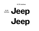 2X JEEP Decal Set 1997-2006 Wrangler Vinyl Stickers Emblem Fender TJ YJ XJ (black)