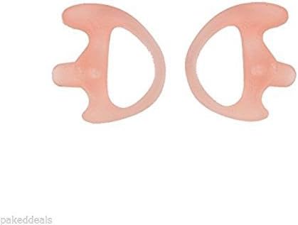 2 Right Medium Flesh Flexible SEMI Custom Ear Mold Insert Rubber Gel EARPIECE Police Patrol Duty Gear