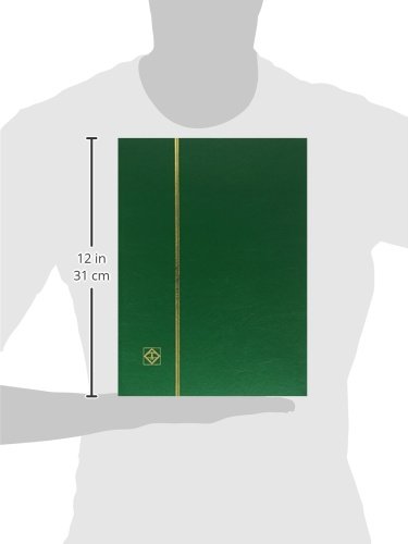 Lighthouse Hardcover Stamp Album Stockbook With 64 Black Pages, Green, LS4/32