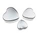 LJY 12 Pieces Heart Shaped Metal Tin Cans Empty Gift Candy Chocolate Storage Box Containers with Cover Lids (Mixed Sizes)