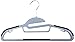 Popular Design Products 50 pc Premium Quality Easy-On Clothes Hangers - Grey with Dark Blue Non-Slip Pads - Space Saving Thin Profile - for Shirts, Pants, Blouses, Scarves - Strong Enough for Coats