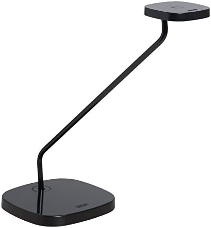 LuxoTRC026642 LED Task Light, 6W Module, 300 Lumens, 20" Arm, Table/Desk Base with USB Port, Black