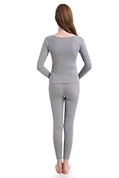 CnlanRow Woman Thermal Underwear Set Long Johns