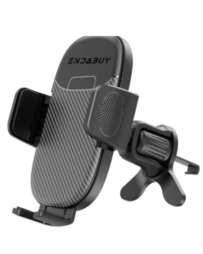 ® Soporte de Télefono Móvil para Coche [Gancho Metálico Resistente] Liberación con un Solo botón. Rotación 360°. Elegante y Robusto, fijación Rejillas de Salida ventilación.