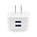 YOZATIA 2 Ports USB Travel Wall Charger - White