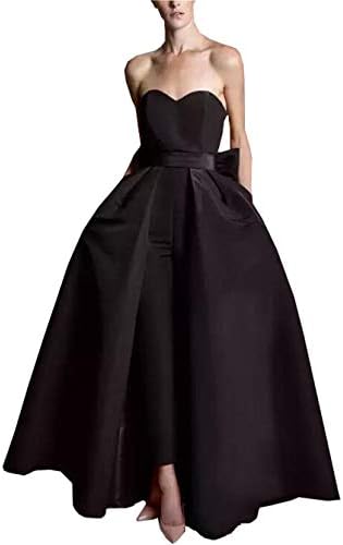Women Jumpsuit Off The Shoulder Long Evening Dresses2019 Sleeveless Long Floor Length Formal Dress