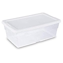 Sterilite 6 Quart Clear Stacking Closet Storage